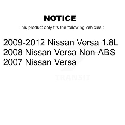Kit de disques de frein à disque avant et plaquettes en céramique pour Nissan Versa K8A-107077