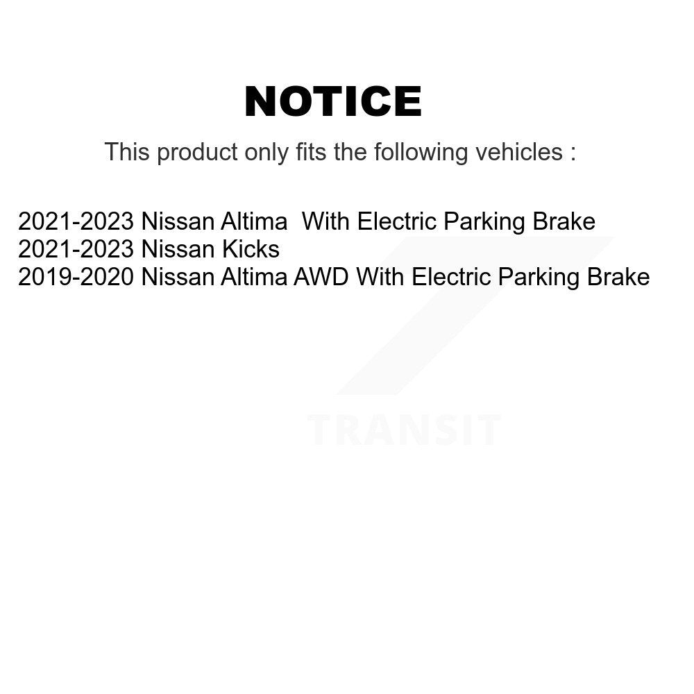 Kit de disques de frein à disque arrière et plaquettes en céramique pour Nissan kick Altima K8A-107475
