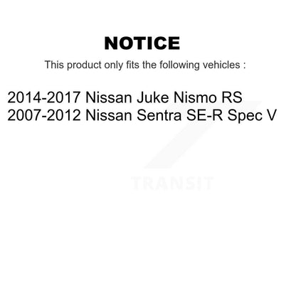 Kit de rotors de frein à disque avant et plaquettes en céramique pour Nissan Sentra Juke K8A-107852
