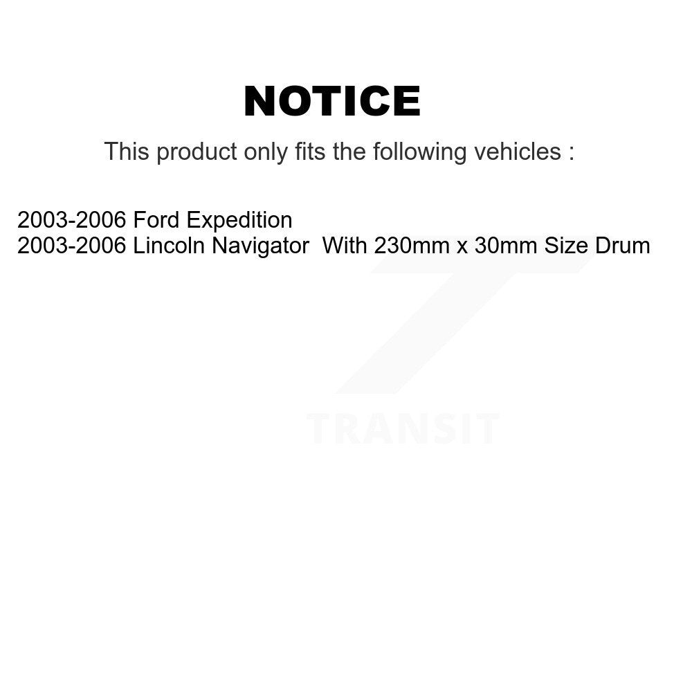 Kit de patins de frein de stationnement, Rotors à disque arrière, plaquettes semi-métalliques, pour Ford Expedition