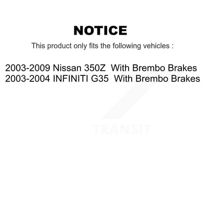 Kit de plaquettes semi-métalliques et de chaussures de stationnement pour disques arrière, pour Nissan 350Z INFINIT