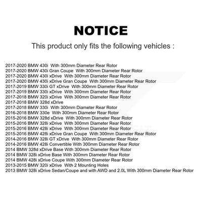 Kit de plaquettes semi-métalliques et de chaussures de stationnement pour disques arrière, pour BMW 328i xDrive 330