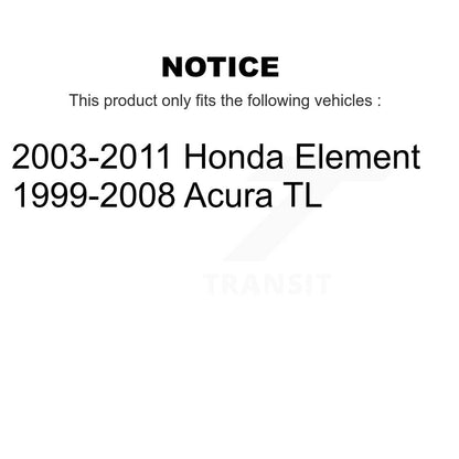 Kit de chaussures de frein de stationnement, Rotors à disque arrière, plaquettes en céramique, pour Acura TL Honda Elemen
