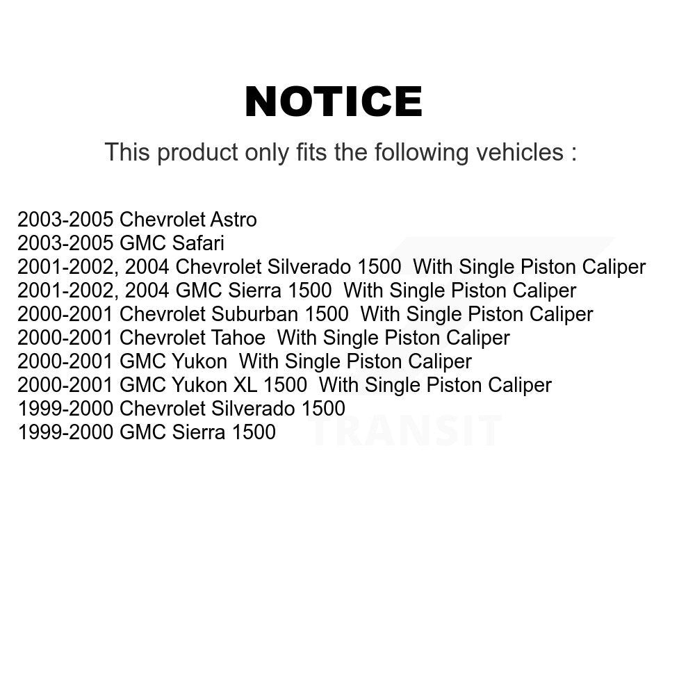 Kit de quincaillerie pour chaussures de stationnement, Rotors à disque arrière, tampons en céramique, pour GMC Chevrolet 1500