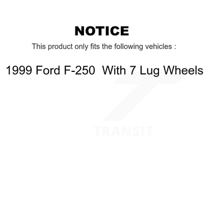 Rotors à disque arrière, patins semi-métalliques, chaussures de stationnement et Kit de quincaillerie pour Ford F-250