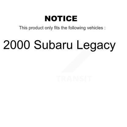 Kit de quincaillerie pour chaussures de stationnement, Rotors à disque arrière, plaquettes semi-métalliques, pour Subaru Legac