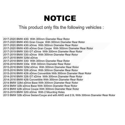 Kit de quincaillerie pour chaussures de stationnement, Rotors à disque arrière, plaquettes semi-métalliques, pour BMW 328i 330