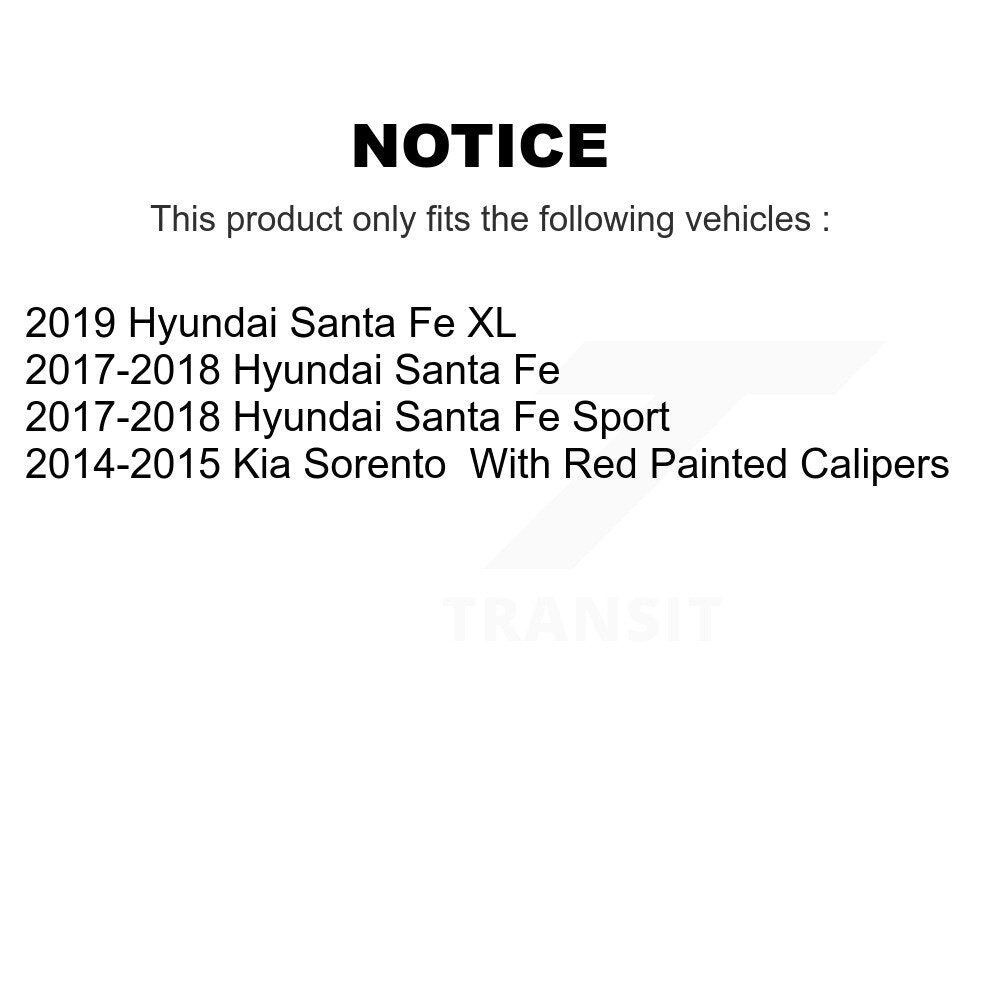 Kit de quincaillerie pour chaussures de stationnement, Rotors à disque arrière, tampons en céramique, pour Hyundai Santa Fe X