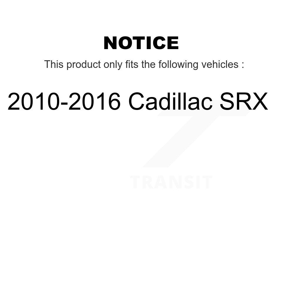 Kit de quincaillerie pour chaussures de stationnement, Rotors à disque arrière, tampons en céramique, pour Cadillac SRX 10-16