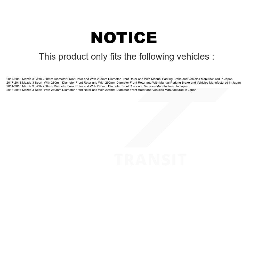 Kit de plaquettes en céramique et de disques de frein avant et arrière, pour Mazda 3 Sport K8A-109263
