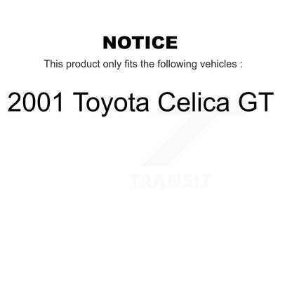 Kit de disques de frein à disque avant et plaquettes en céramique pour Toyota Celica GT 2001