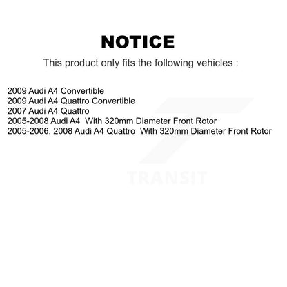Kit de disques de frein à disque avant et plaquettes en céramique pour Audi A4 Quattro K8C-100228
