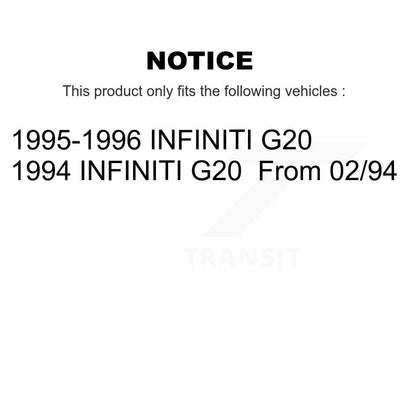 Kit de disques de frein à disque avant et plaquettes en céramique pour INFINITI G20 K8C-100260