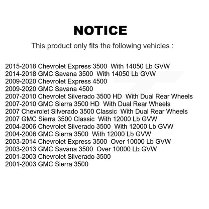 Kit de Rotor de frein avant et de plaquettes en céramique, pour GMC Chevrolet Savana 3500 Express Sierr