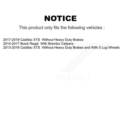 Kit de rotors de frein à disque avant et plaquettes en céramique pour Cadillac XTS Buick Regal