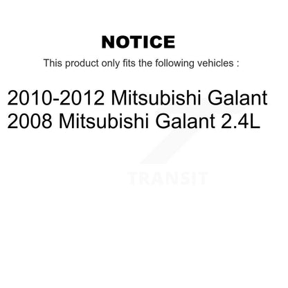Kit de rotors de frein à disque avant et de plaquettes en céramique pour Mitsubishi Galant K8C-100471