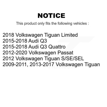 Kit de rotor de frein avant et de plaquettes en céramique, pour Volkswagen Tiguan Passat Audi Q3 Quattr