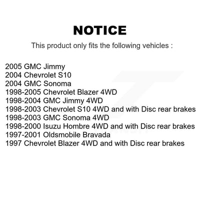 Kit de plaquettes en céramique pour Rotor de frein avant et arrière, pour Chevrolet GMC Blazer S10 Jimmy Sonom