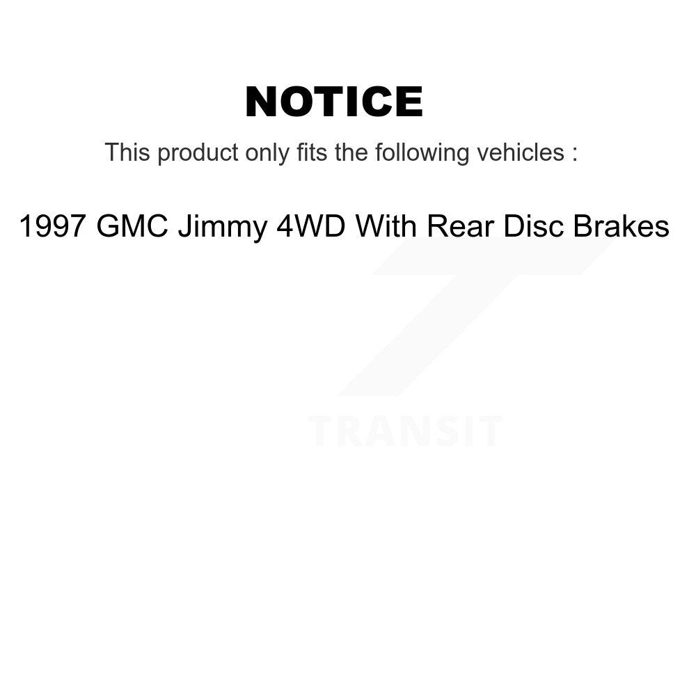 Kit de plaquettes en céramique pour rotors de frein avant et arrière, pour GMC Jimmy 1997 avec freins à disque