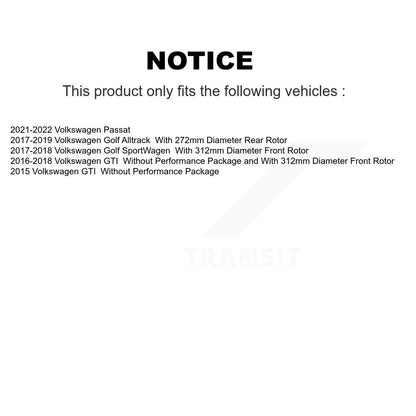 Kit de plaquettes en céramique pour Rotor de frein avant et arrière, pour Volkswagen Golf SportWagen GTI Passa