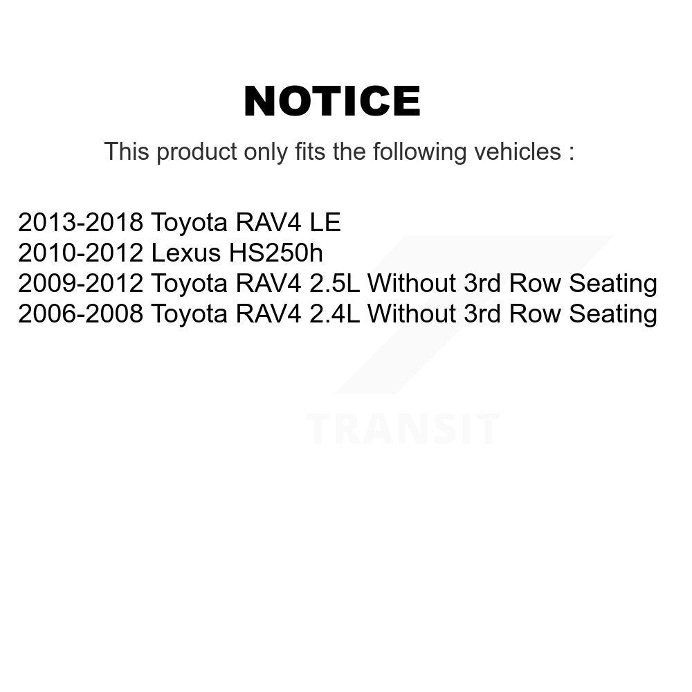Kit de rotors de frein à disque avant et arrière et plaquettes en céramique, pour Toyota RAV4 Lexus HS250h