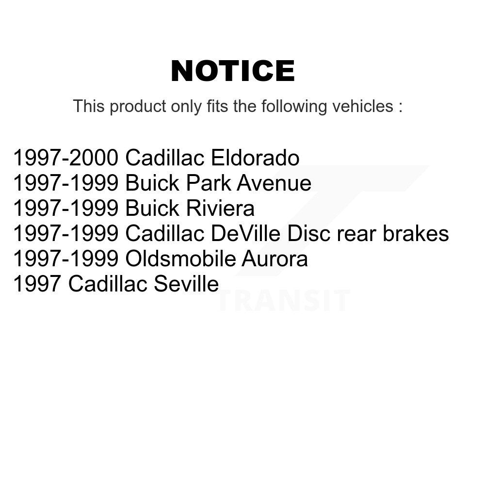 Rotors de frein avant et arrière et Kit de plaquettes en céramique pour Cadillac DeVille Buick Park Avenue