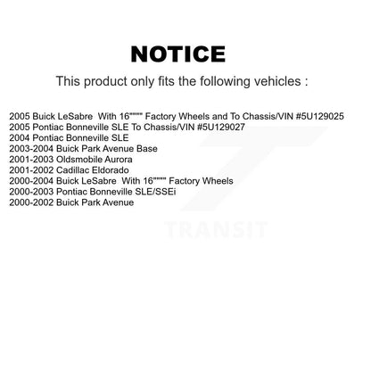 Kit de plaquettes en céramique pour Rotor de frein avant et arrière, pour Buick LeSabre Pontiac Bonneville Par