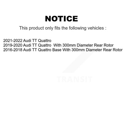Kit de rotors de frein à disque avant et arrière et plaquettes en céramique pour Audi TT Quattro K8C-10087