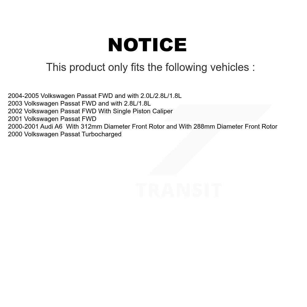 Kit de rotors de frein à disque avant et arrière et plaquettes en céramique, pour Volkswagen Passat Audi A6