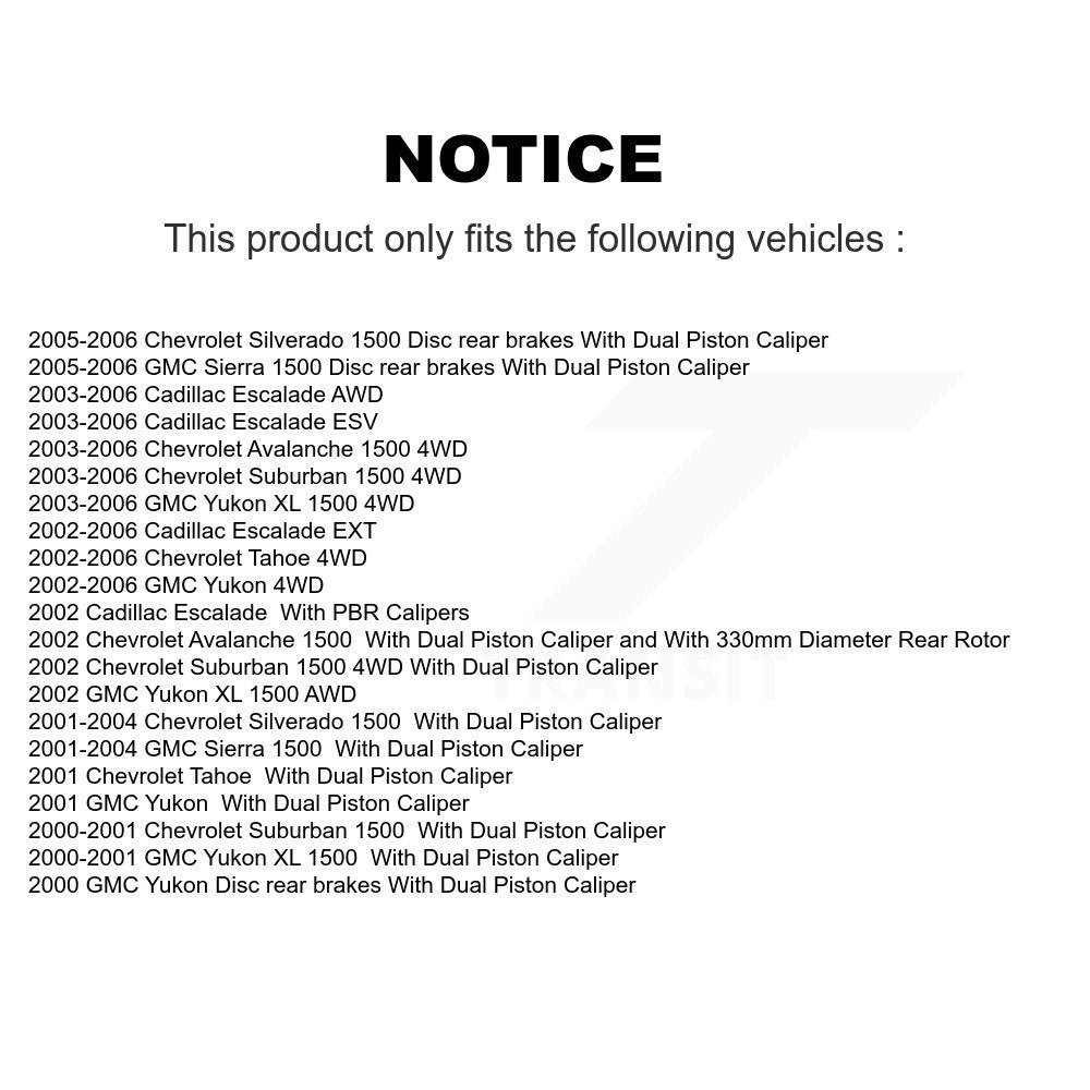 Kit de rotor de frein avant et arrière et plaquettes en céramique, pour Chevrolet GMC Silverado 1500 Sierr