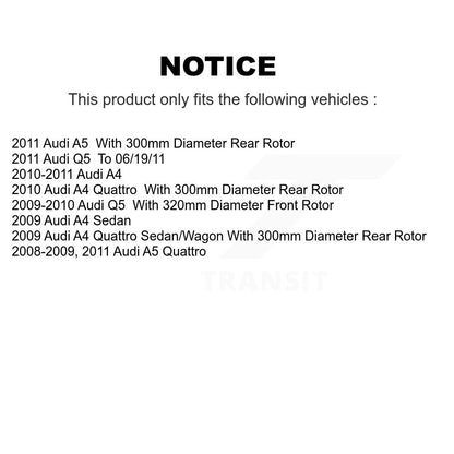 Kit de rotors de frein à disque avant et arrière et plaquettes en céramique, pour Audi Q5 A4 Quattro A5