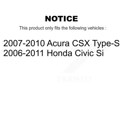 Kit de rotors de frein à disque avant et arrière et plaquettes en céramique pour Honda Civic Acura CSX