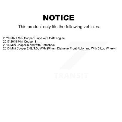 Kit de rotors de frein à disque avant et arrière et plaquettes en céramique pour Mini Cooper K8C-101098