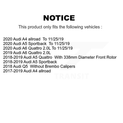 Kit de rotors de frein avant et arrière et plaquettes en céramique, pour Audi Q5 A5 Sportback A4 allroad A