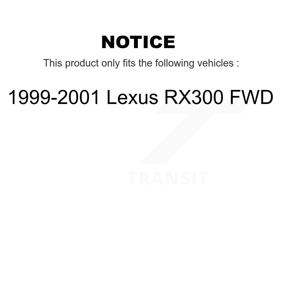 Kit de rotors de frein à disque avant et arrière et plaquettes en céramique pour Lexus RX300 FWD 1999-2001