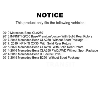 Kit de plaquettes en céramique pour Rotor de frein avant et arrière, pour Mercedes-Benz GLA250 CLA250 B250 QX3
