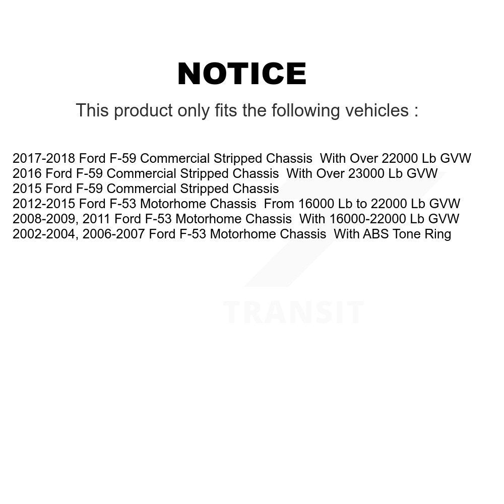 Kit de plaquettes en céramique pour Rotor de frein à disque avant et arrière, pour châssis de camping-car Ford F-53 F-5