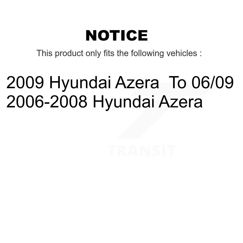 Kit de rotors de frein à disque avant et arrière et plaquettes en céramique pour Hyundai Azera 2006-2009