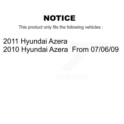 Kit de rotors de frein à disque avant et arrière et plaquettes en céramique pour Hyundai Azera K8C-101487