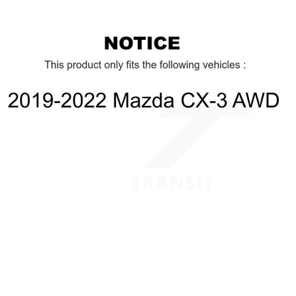 Kit de rotors de frein à disque avant et arrière et plaquettes en céramique pour Mazda CX-3 AWD 2019 – 2022