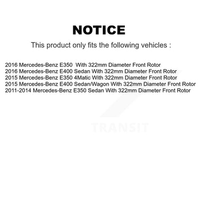 Kit de rotors de frein à disque avant et arrière et plaquettes en céramique pour Mercedes-Benz E350 E400
