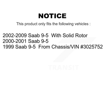 Kit de disques de frein à disque arrière et plaquettes en céramique pour Saab 9-5 K8C-101635