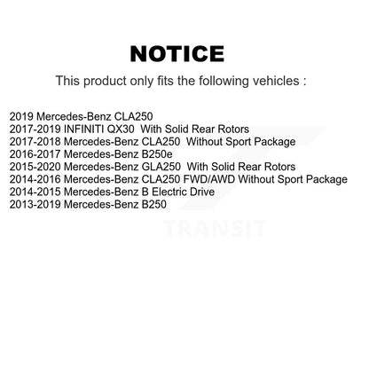 Kit de plaquettes de frein arrière en céramique, pour Mercedes-Benz GLA250 CLA250 B250 INFINITI