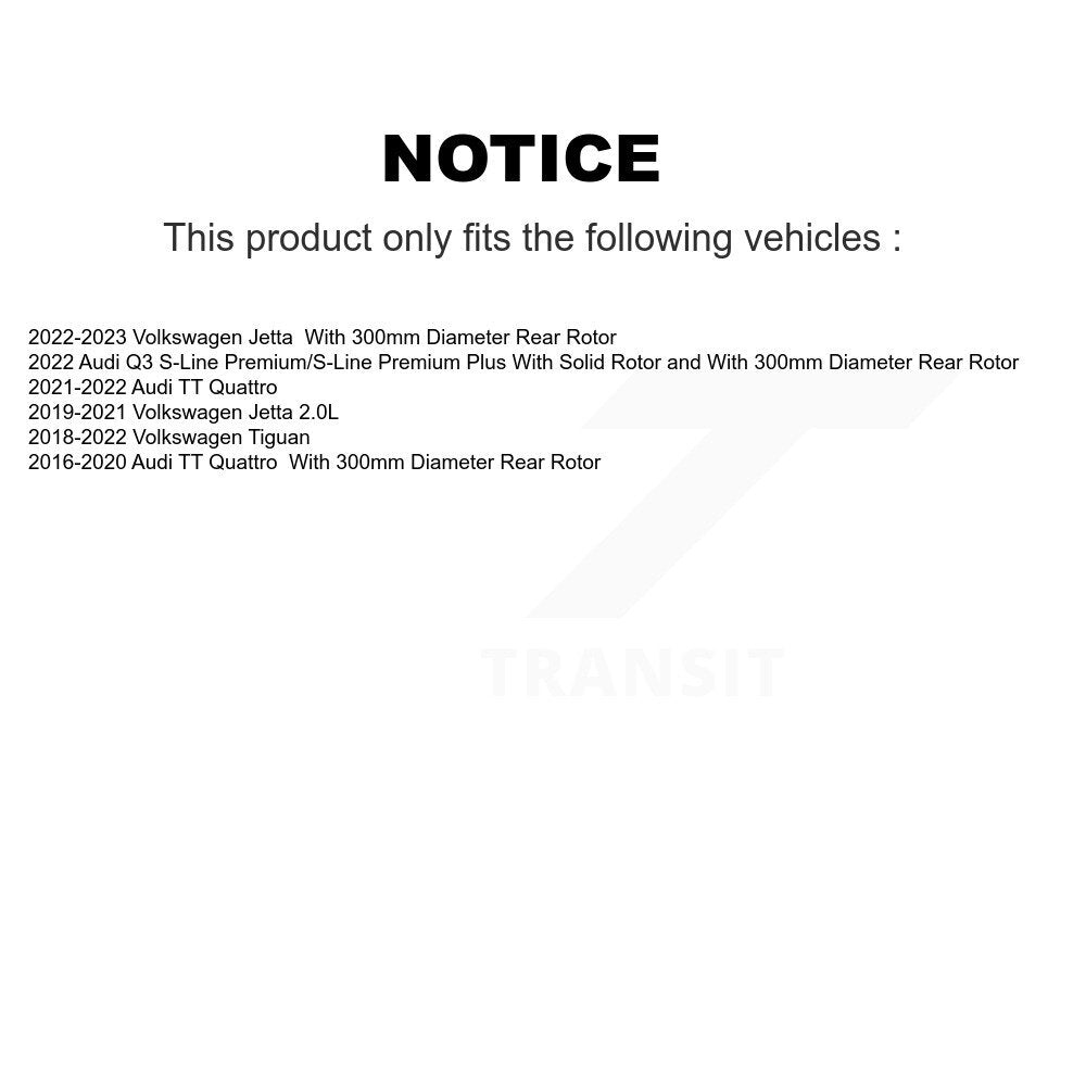 Kit de plaquettes de frein arrière en céramique, pour Volkswagen Tiguan Jetta Audi Q3 TT Quattr