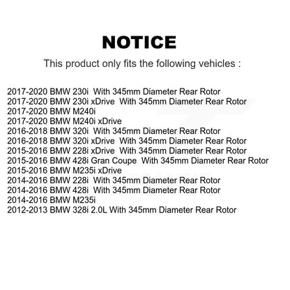 Kit de plaquettes de frein arrière en céramique, pour BMW 320i xDrive 230i 228i 328i M240i M235