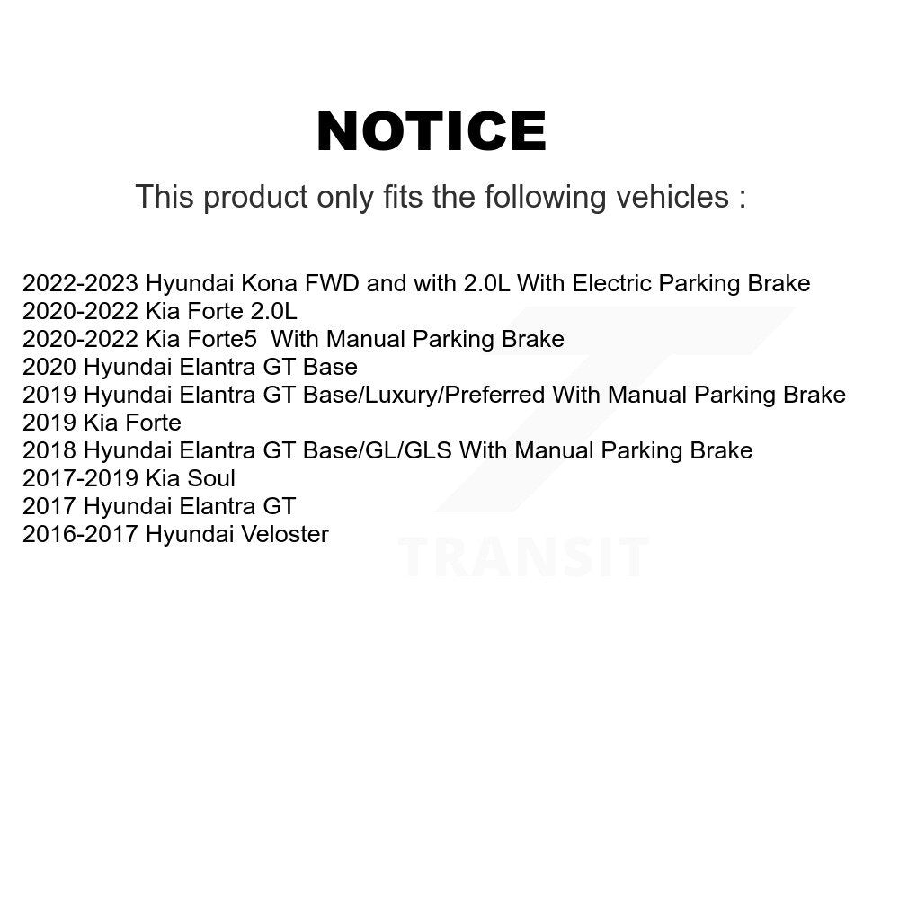 Kit de plaquettes de frein à disque arrière en céramique, pour Kia Hyundai Kona Forte Soul Elantra G