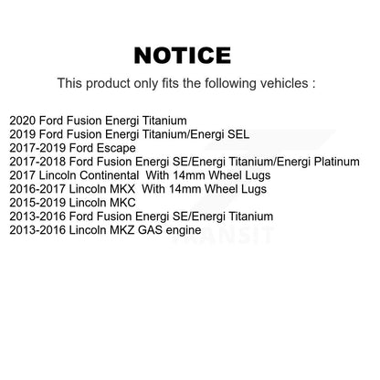 Kit de plaquettes de frein à disque arrière en céramique, pour Ford Escape Fusion Lincoln MKC MKX MK