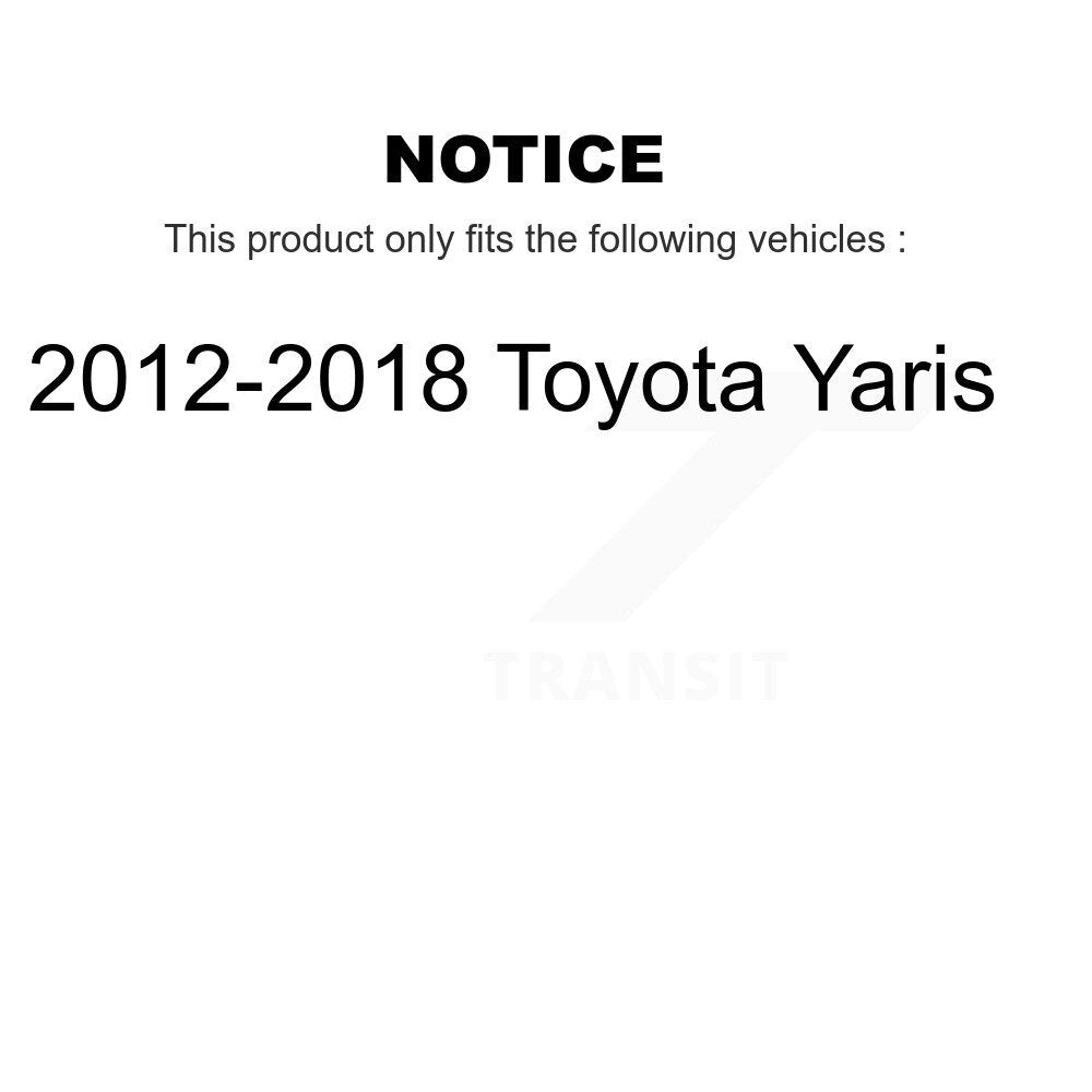 Kit de disques de frein à disque arrière et plaquettes en céramique pour Toyota Yaris 2012-2018