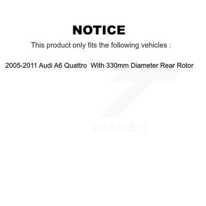 Kit de disques de frein à disque arrière et plaquettes en céramique pour Audi A6 Quattro K8C-102004