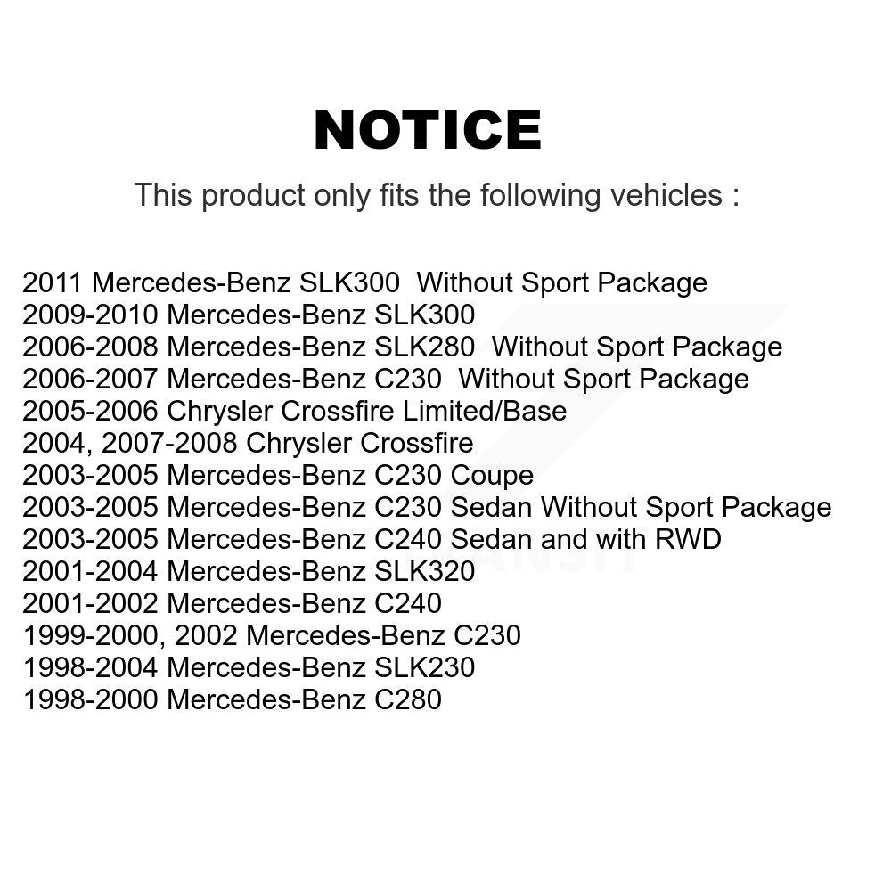 Kit de plaquettes de frein arrière en céramique, pour Mercedes-Benz C230 Chrysler Crossfire C24